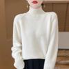 Женский утолщенный однотонный свитер с длинным рукавом, облегающий, свободный, универсальный, вязаный базовый свитер, корейский