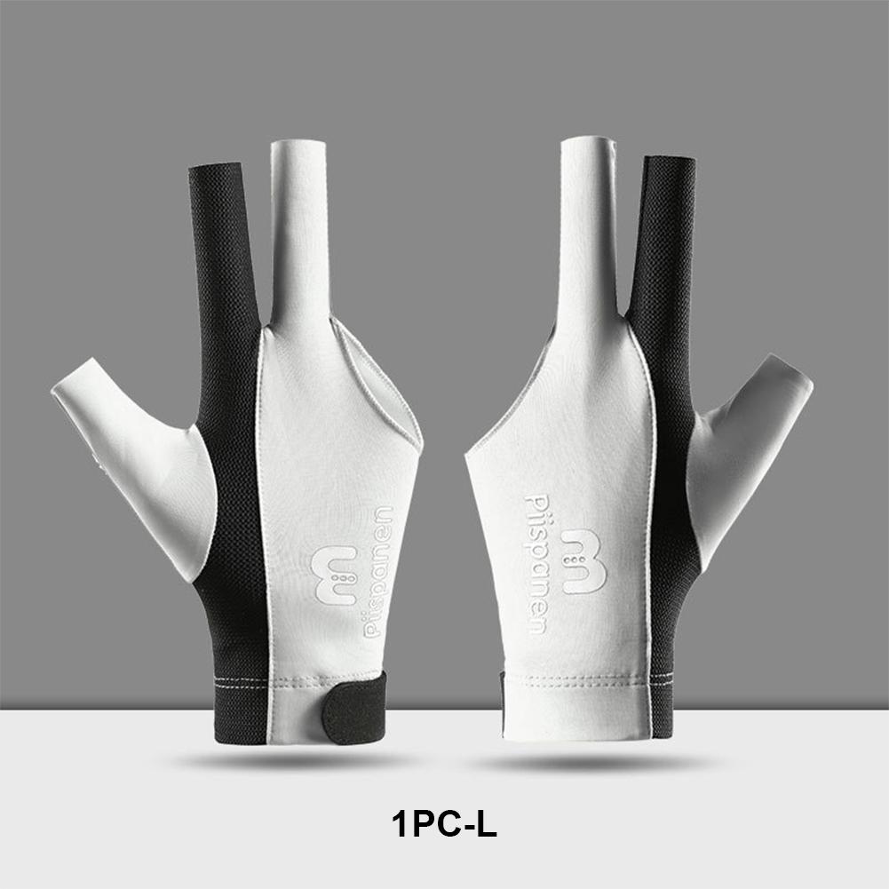 1шт трехпалые бильярдные перчатки сшитый дизайн дышащие нескользящие самоклеящиеся перчатки из ткани фиксированные принадлежности для бильярда