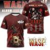 W.A.S.P Рок-футболки 3D-печать Уличная мода Мужчины Женщины Мода Короткий рукав Хип-хоп Футболка Детские Футболки Топы Мужская Одежда