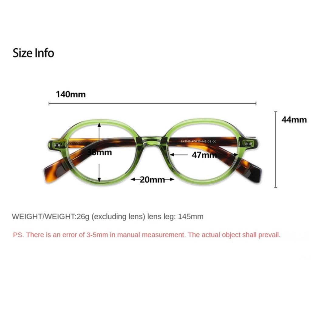Овальные очки для женщин ретро ацетат винтажные очки оправа оптические круглые мужские женские коричневые зеленые прозрачные линзы унисекс