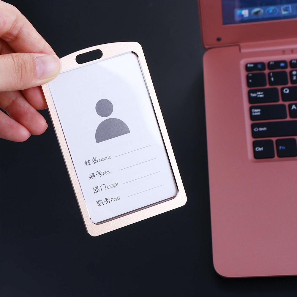 Чехол для удостоверения личности Аксессуары Металлическая клипса Вертикальный чехол для карт Держатель для бейджа Визитница Чехол для имени