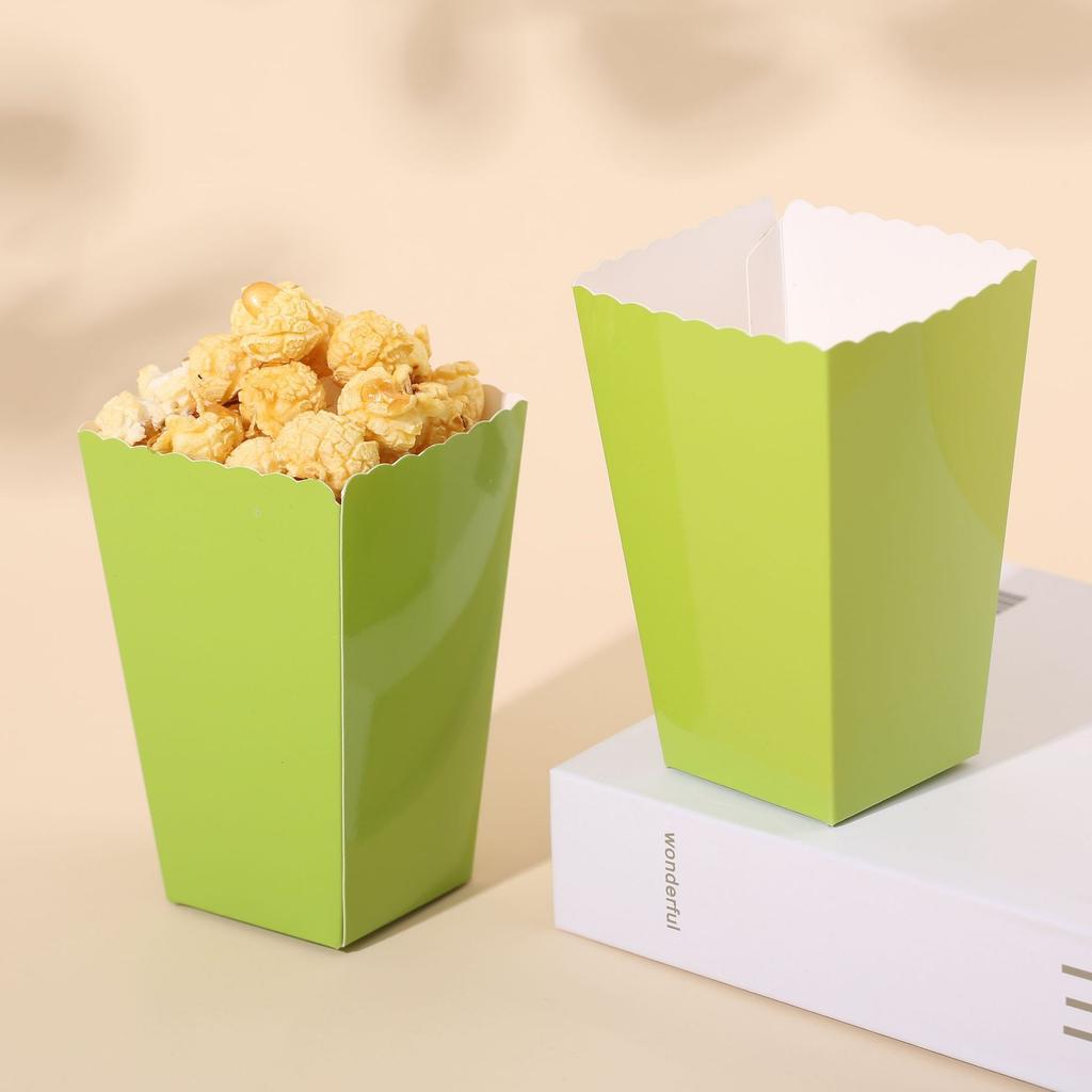 5x7x11.5cm Paper Candy Cartons Popcorn Box Party Supplies Pure Popcorn Boxes Snacks Food Tub Wedding Kids Birthday Supplies Disposable Dinnerware
