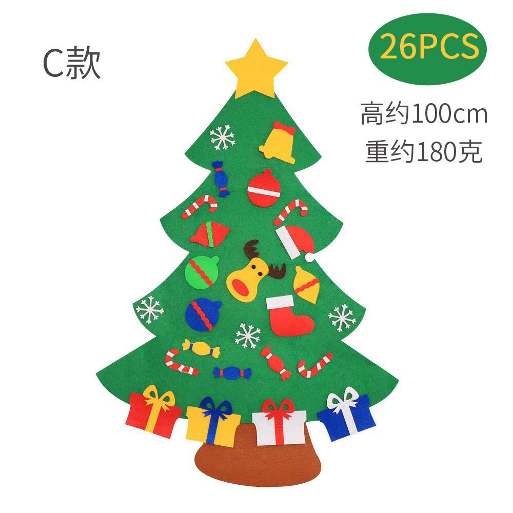 Three-Dimensional Felt Christmas Tree Spot, Christmas Party Decoration Diy Non-Woven Pendant Set