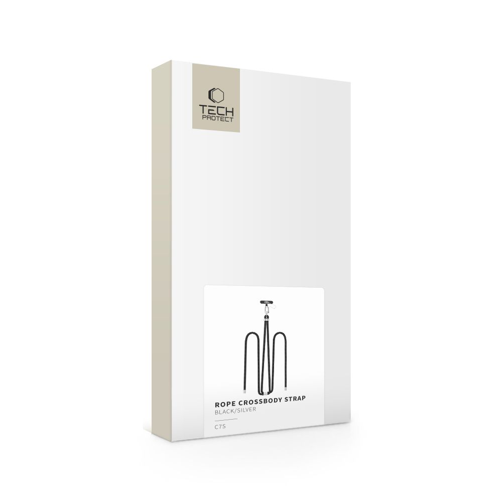 Tech-Protect C7S Rope Crossbody Strap Black/Silver