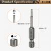 Набор бит для отвертки Torx T5-T50, 1/4" шестигранный хвостовик, 50 мм, магнитный, без отверстия, с защитой от взлома, 6-лучевая звезда, S2, биты для шуруповерта