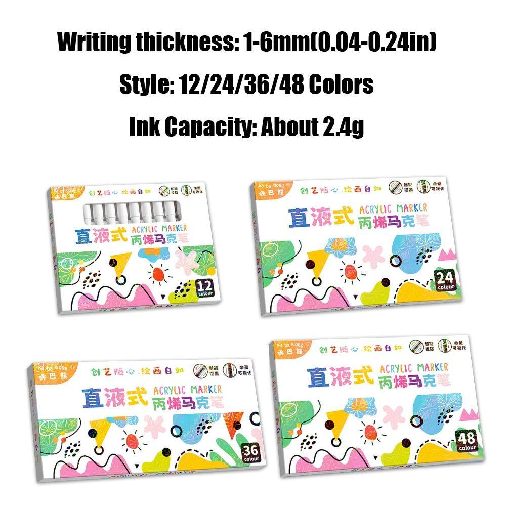 Маркер Direct Liquid Graffiti Pen 12/24/36/48 цветов для рисования и рисования, ручка для студентов