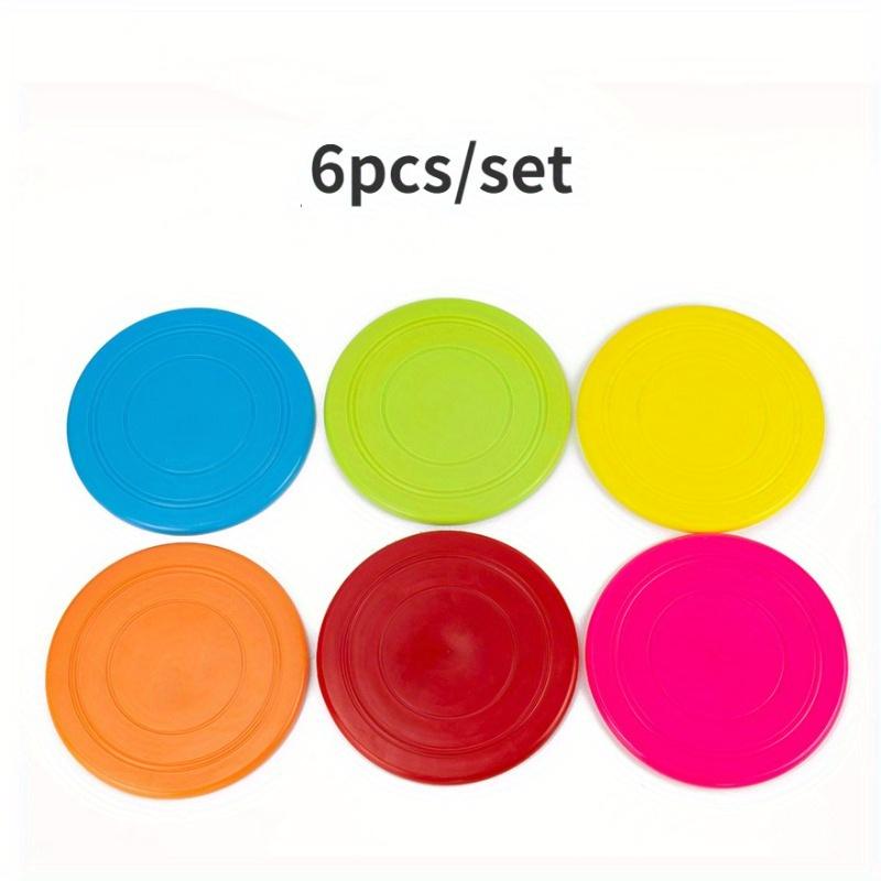 6-Piece Colorful Dog Frisbee Set - Durable Interactive Flying Discs for Outdoor Play, Fetch Training & High-Energy Dogs