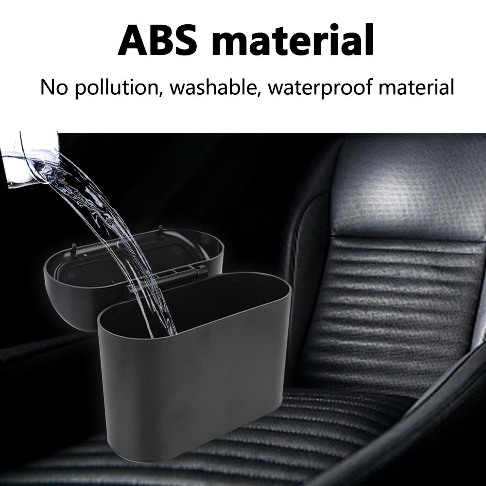 Pressing Type Trash Can Auto Interior Accessories Car Trash Bin Black Hanging Vehicle Garbage Dust Case ABS Storage Box