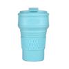 Кружки 350 мл креативная складная телескопическая чашка для воды силиконовая складная кофейная кружка синяя