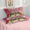 Bed Three-Piece Set 90G Polished Pillowcase Quilt Cover Christmas Sparkling Water Digital Printing Bedding