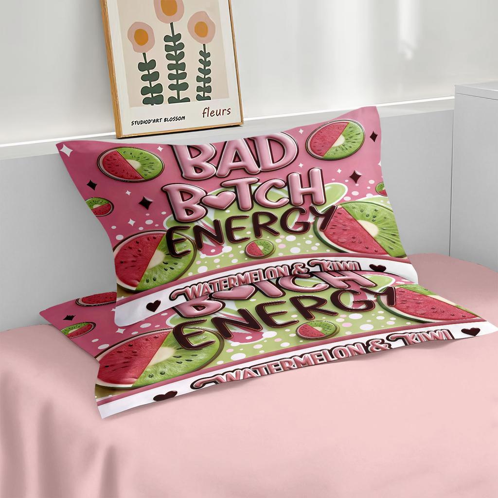 Bed Three-Piece Set 90G Polished Pillowcase Quilt Cover Christmas Sparkling Water Digital Printing Bedding