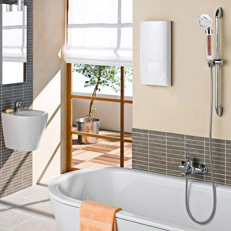 High-Pressure Colorful Led Negative Ionic Filter Handheld Shower Head Bathroom Tool Automatic Discoloration Practical