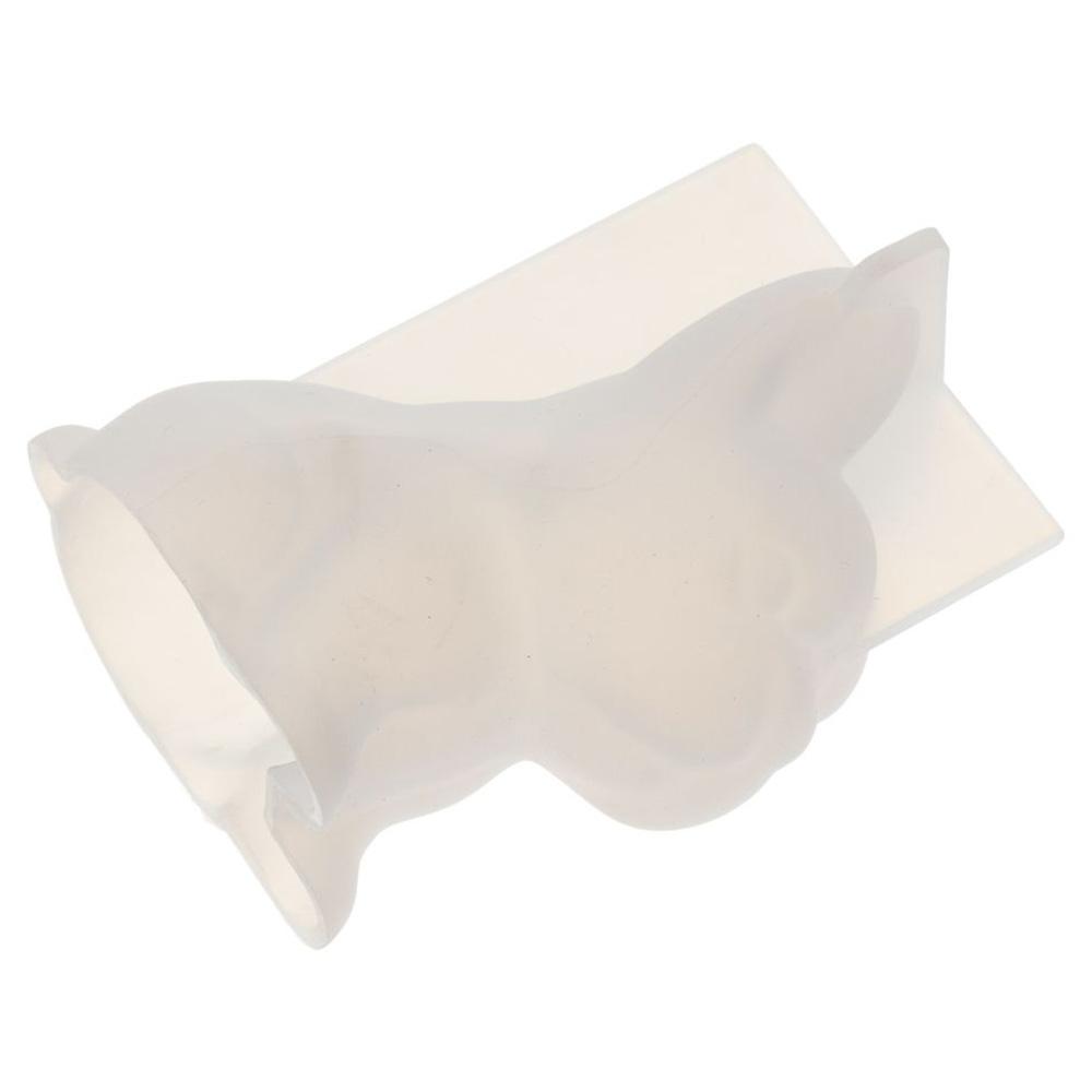 Silicone 3D French Bulldog Soap Mould White Dog Silicone Mould   For Cake Decorating