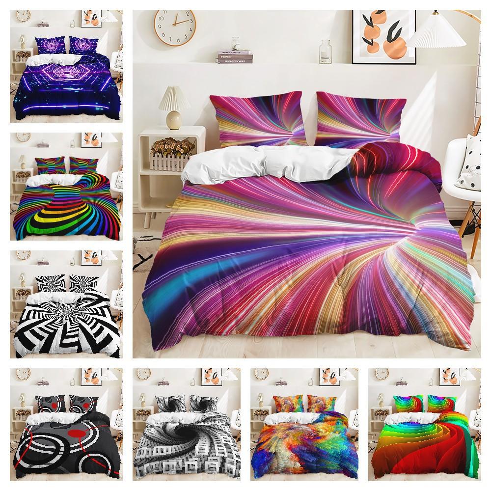 Bed Three-Piece 3D Pattern Creative Quilt Cover 3D Digital Printing Kit