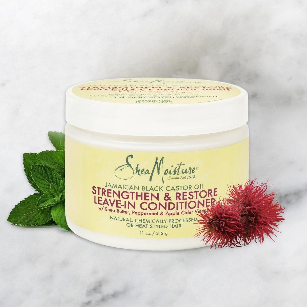 Увлажнение Ши Ямайское черное касторовое масло Укрепление Восстановление Несмываемый кондиционер 11,0 унций