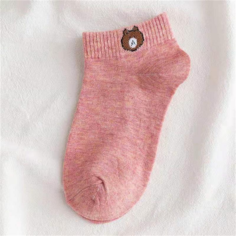 10 Pairs Winter Women Socks Bear Breathable Keep Warm Floor Anti-Skid Socks