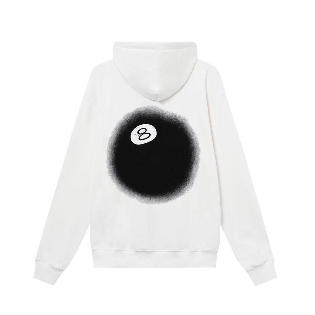 Stussy 2025 Новая весна и осень плюс размер тонкий стиль черный 8 Halo Print молния с капюшоном толстовка для пар