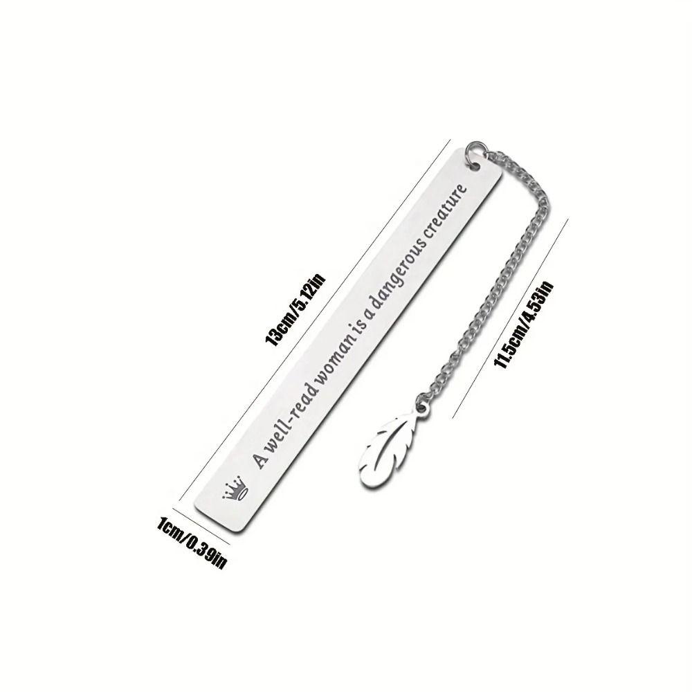 Stainless Steel Self-help Bookmarks Leaf Leaf Pendant Bookmark New Stainless Steel Bookmark