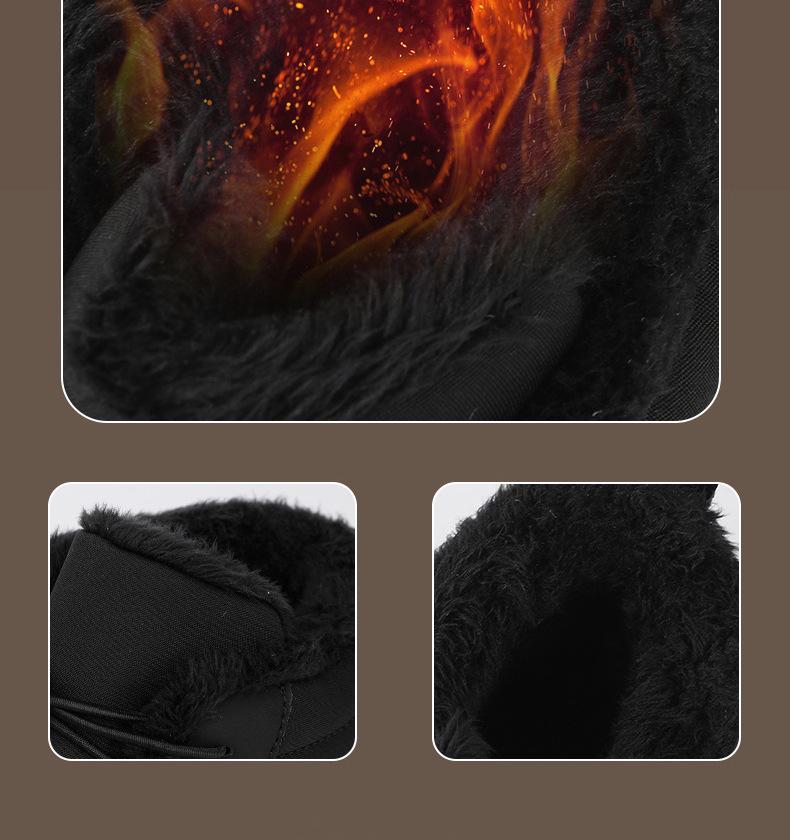 Водонепроницаемые Нескользящие Хлопковые Зимние Ботинки: Бархатная подкладка, Утепленные ботинки для пешего туризма на открытом воздухе для женщин и пар