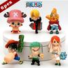 Набор из 6 фигурок One Piece Луффи Зоро Нами Чоппер Санджи Фрэнки Коллекционная модель Фигурка Модель Кукла Игрушки Подарок Мини-фигурки