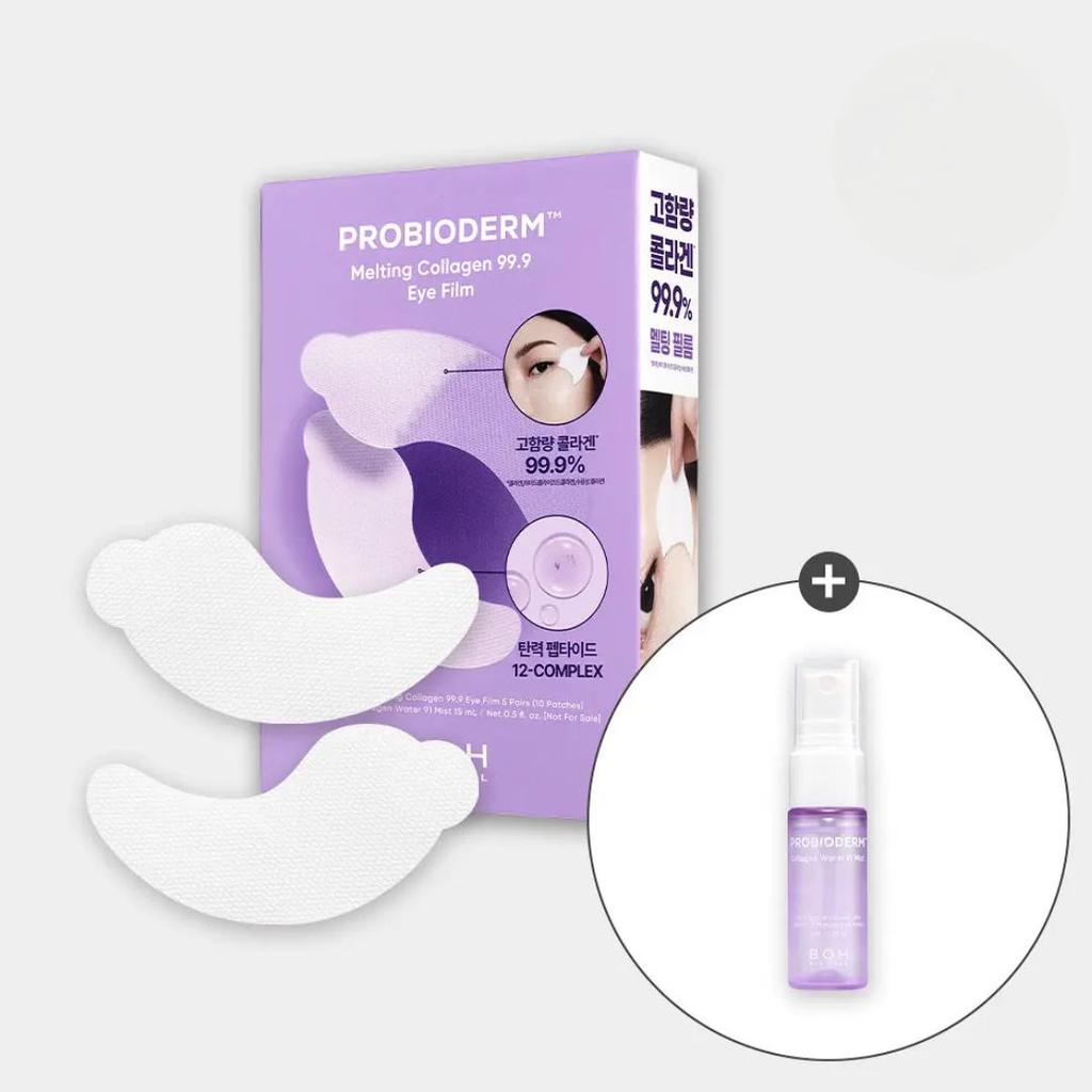 BIOHEAL BOH Probioderm 99.9 Melting Collagen Eye Film 5 Sheets + Collagen Water 91 Mist 15ml Firming Wrinkle Eye Care