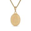 Христианская религиозная медаль медальон овальный Нострадамус Гадалеупе Дева Мария ожерелье для женщин подростков желтое золото латунь огранка алмаза