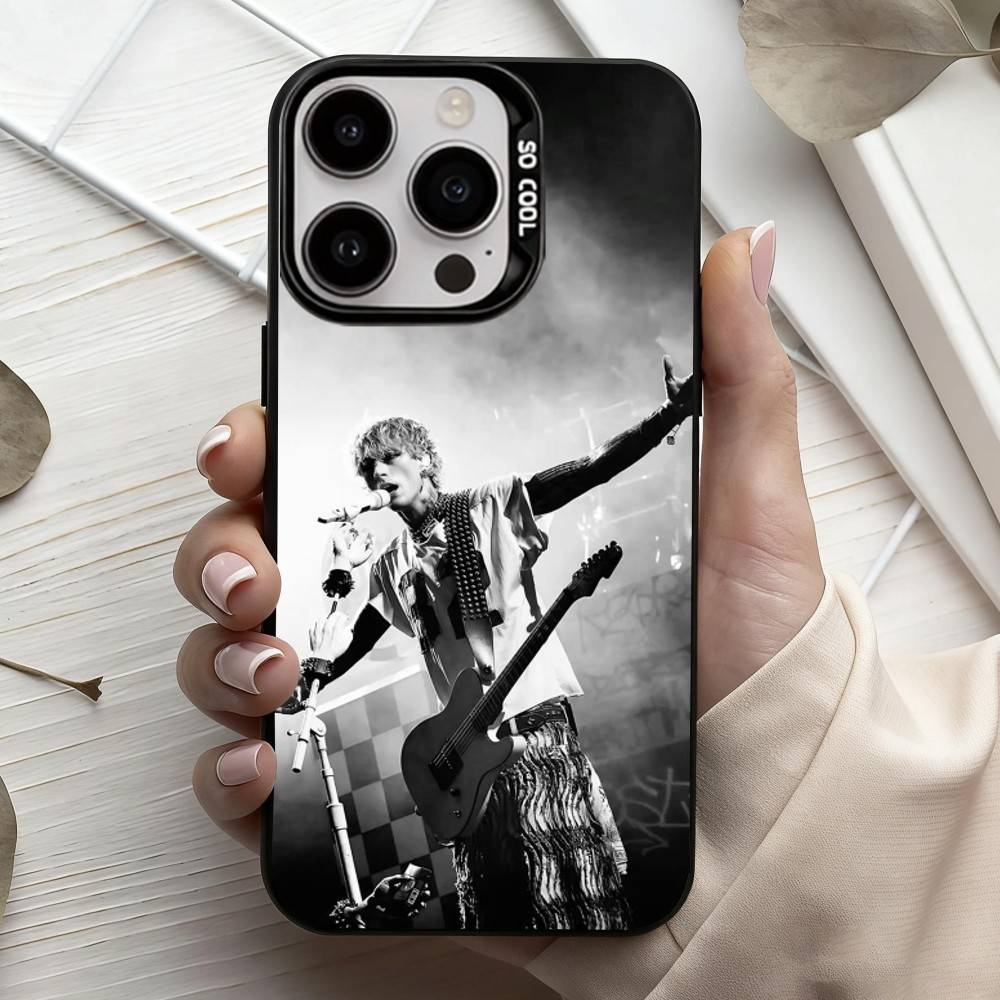 M-MGK L-Lost A-Americana Cool Phone Case For iPhone17,16,15,14,13,12,11 Plus,Pro Max Black Candy silver phone case