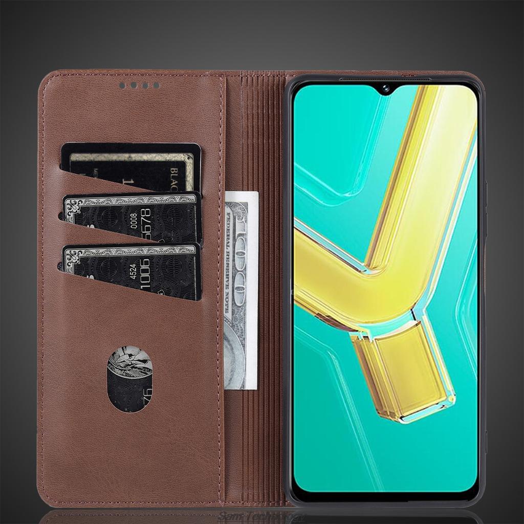 Роскошный магнитный адсорбционный кожаный чехол для Vivo Y37 5G / Vivo Y37m 5G флип-чехол защитный чехол Capa Fundas Coque