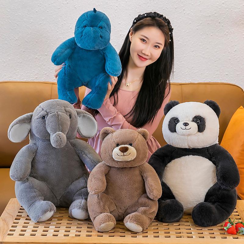 Bear Brown Elephant Cartoon Dinosaur Plush Toys Dolls Children Birthday Gifts