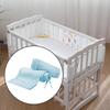 Baby Breathable Mesh Liner Bed Guard Supplies for Full Size Crib Protective Blue