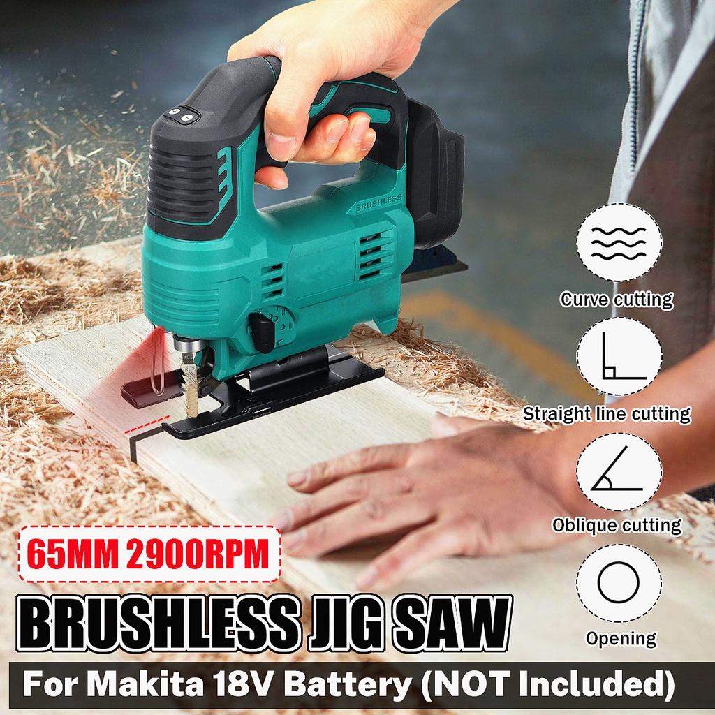 65 мм, 2900 об/мин, 18 В, бесщеточный электрический лобзик, регулируемый деревообрабатывающий электроинструмент для батареи 18 В