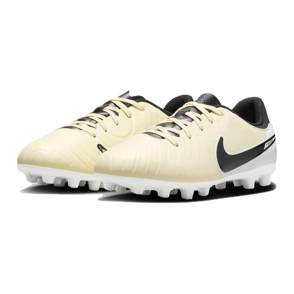 Nike Tiempo Legend 10 Junior Удобные Кроссовки с Круглым Носком Нескользящие Износостойкие Низкие Детские Футбольные Бутсы Детские кроссовки Желтый Черный DV4349-700