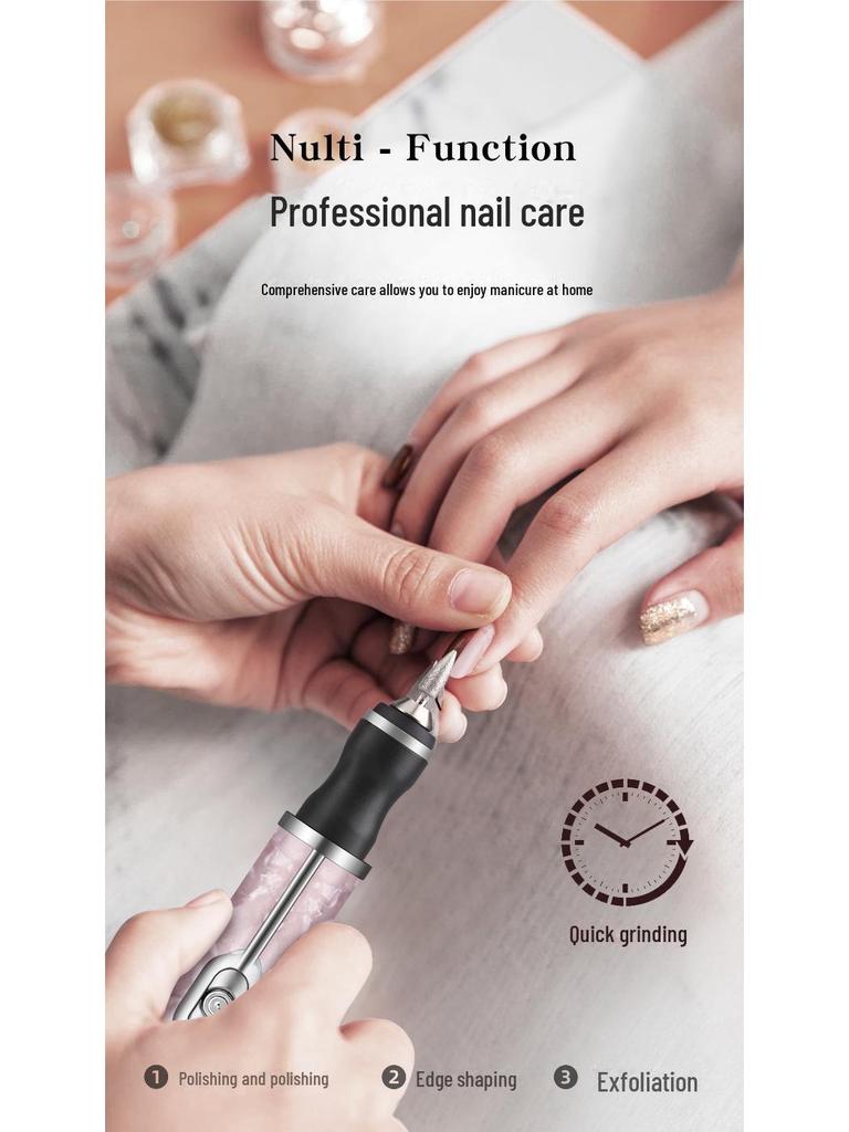 Компактный серый электрический полировщик ногтей и инструмент для удаления омертвевшей кожи