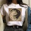 T-Shirt 90's Funny Fashion Round Neck Tarot Women's T-Shirt Cartoon Top Women's Simple Cartoon Pattern T-Shirt Short Sleeved T-S