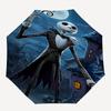 1 Auto Open Jack Skellington, Halloween Themed Colorful 8-rib Portable Umbrella for Men and Women, A Compact Commuting Companion Suitable fo