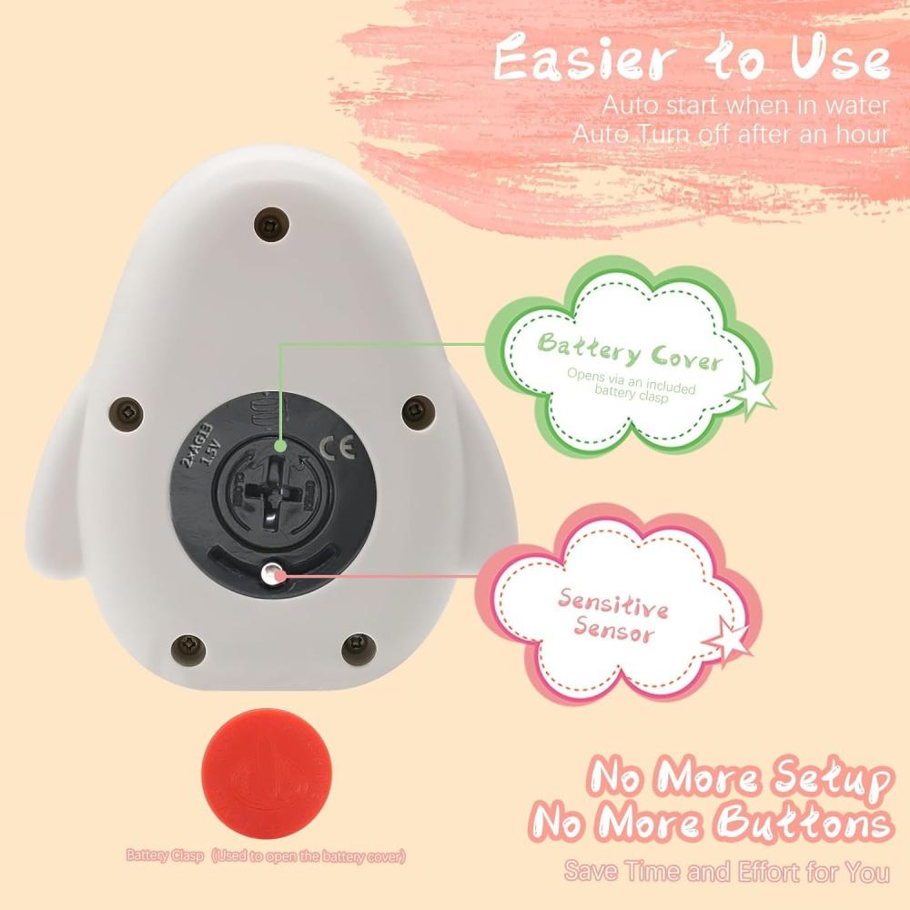 Термометр для детской ванны, цифровой термометр для воды, детский термометр со светодиодной сигнальной лампой, функция предупреждения о температуре