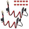 2 шт. 2 фута Кабель с разъемом SAE Кабель-адаптер SAE DC 16AWG Удлинительный кабель жгута SAE Разъем для самостоятельной сборки аккумулятора 10A Предохранитель Зарядка аккумулятора