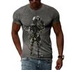 Summer Fashion Creative Image Men's T-shirt Round Collar Short Sleeve Tops Camouflage Uniform Soldier Special Forces Retro Gun