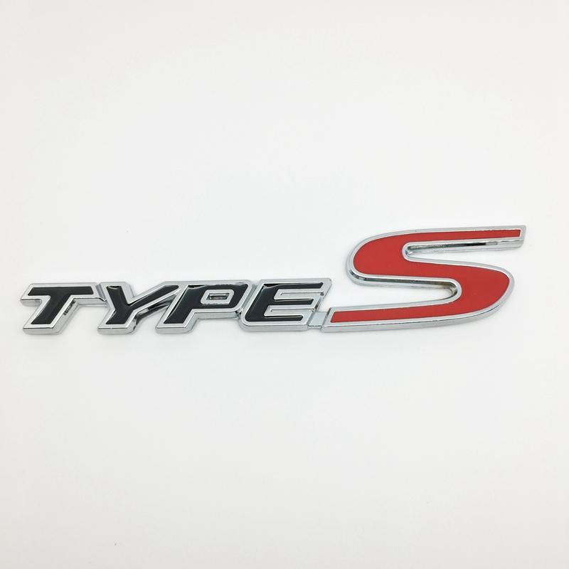 AAALX1 ANTINIYA 3D Metal TYPE S Logo Sticker Badge Car Side Rear Emblems For Honda Acura Accord Civic Spirior Odyssey Decor Sticker