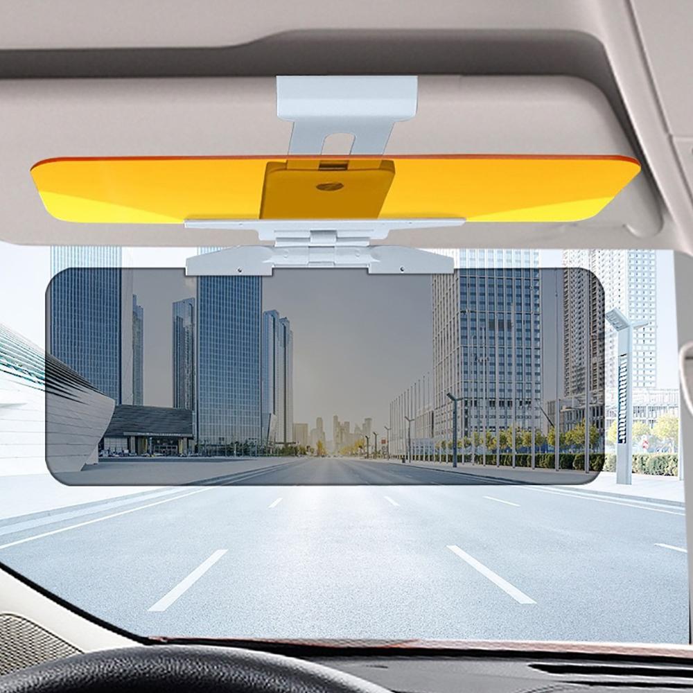 2 в 1 автомобильный солнцезащитный козырек HD Anti Sunlight ослепляющие очки дневное ночное видение водительское зеркало УФ складной откидной вид внутреннее зеркало
