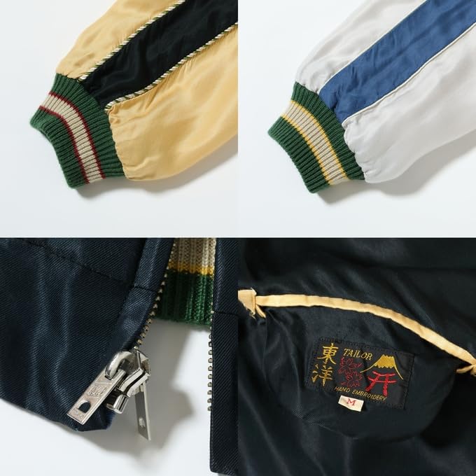 Tailor Toyo Стареющая сувенирная куртка Сукаджан ГОЛОВА ДРАКОНА ОРЕЛ Taylor Toyo TT15683-119 × (JP, Алфавит, 2XL, Черный)