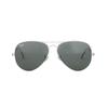RayBan Solid Color Accent Metallic Aviator Sunglasses Unisex Couple Silver
