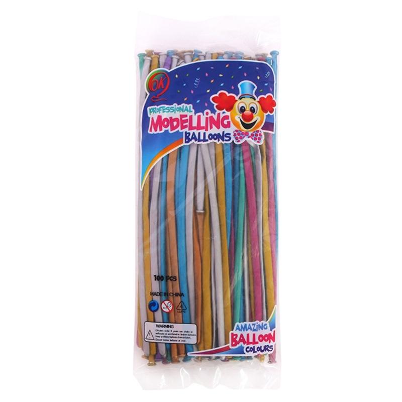 100Pcs Magic Balloons Long Latex Balloon DIY Animal Balloon Ornaments for Wedding Birthday Holiday Party Decoration