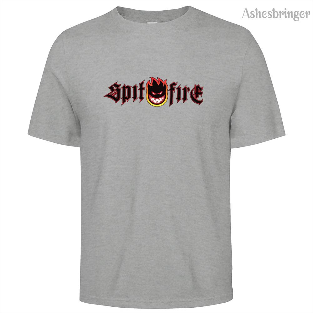 Мужская хлопковая футболка Spitfire Man с круглым вырезом, повседневная, уличный стиль, модная, дышащая, для мужчин и женщин