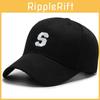 Personalized S Letter Embroidery Baseball Cap Polyester Adjustable Sun Hat For Summer