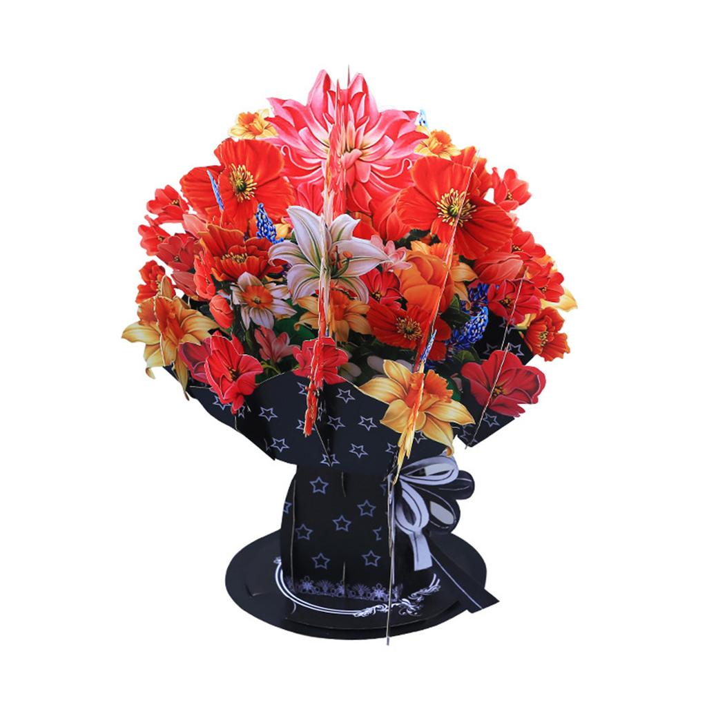 3D поздравительная открытка, искусственный цветок, букет, украшения, принадлежности для Дня матери, дня рождения, вечеринки, подарок, поставка