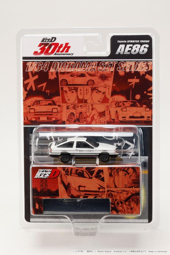 HobbyJAPAN Initial D 30th Anniversary Blister Package Diorama Set Series Toyota Sprinter Trueno Initial D Takumi Fujiwara VS Keisuke Takahashi