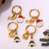 18K Gold Plated DIY Gingerbread Man Earrings - Festive Christmas Collection