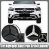 Для Mercedes Benz GLC X253 GLE W167 GLS X167 V W447 Глянцевая черная и серебристая светодиодная решетка радиатора в стиле зеркала эмблема логотипа звезды