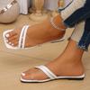 Женские туфли на плоской подошве с открытым носком, шлепанцы с открытой пяткой, брендовые пляжные шлепанцы, женская обувь 2025 года, тренд, летняя мода, ходьба, Zapatos Mujer